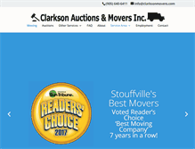 Tablet Screenshot of clarksonmovers.com